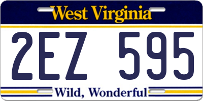 WV license plate 2EZ595