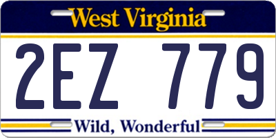 WV license plate 2EZ779