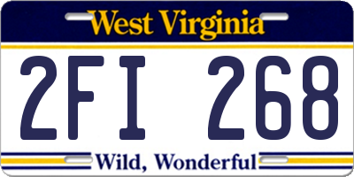 WV license plate 2FI268