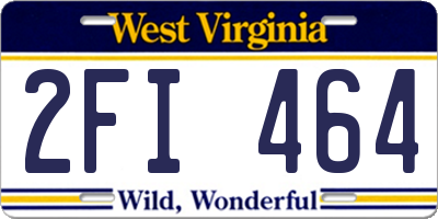 WV license plate 2FI464