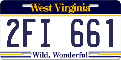 WV license plate 2FI661
