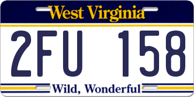 WV license plate 2FU158