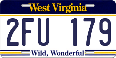 WV license plate 2FU179