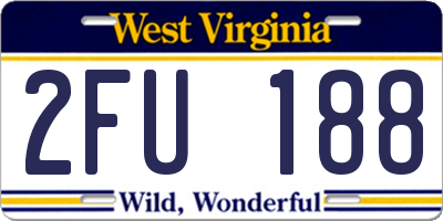 WV license plate 2FU188
