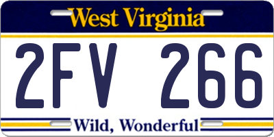 WV license plate 2FV266