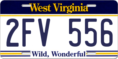 WV license plate 2FV556