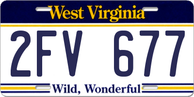 WV license plate 2FV677