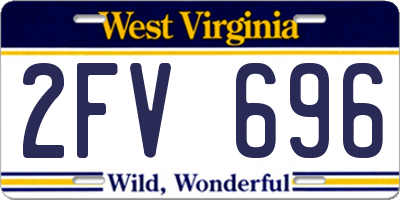 WV license plate 2FV696
