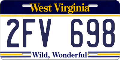 WV license plate 2FV698