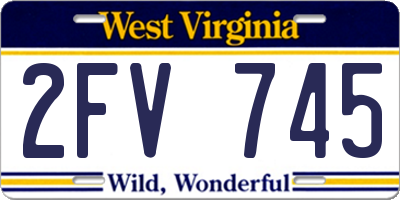 WV license plate 2FV745