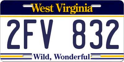 WV license plate 2FV832