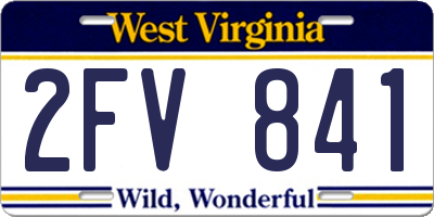 WV license plate 2FV841