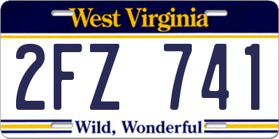 WV license plate 2FZ741