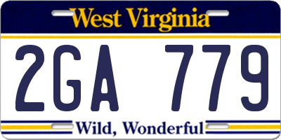 WV license plate 2GA779