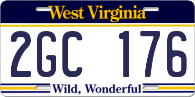 WV license plate 2GC176