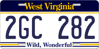 WV license plate 2GC282