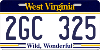 WV license plate 2GC325