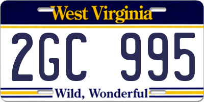 WV license plate 2GC995