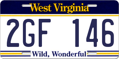 WV license plate 2GF146