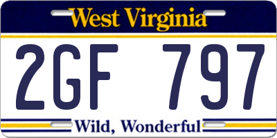 WV license plate 2GF797