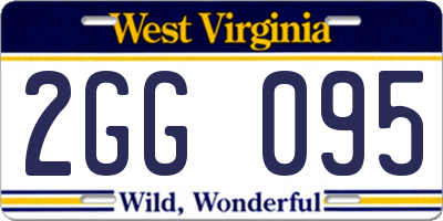 WV license plate 2GG095