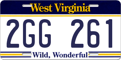 WV license plate 2GG261