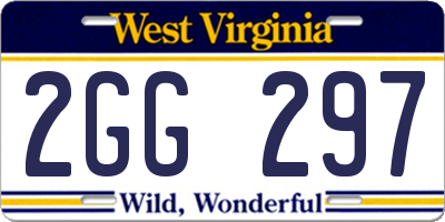 WV license plate 2GG297