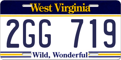 WV license plate 2GG719