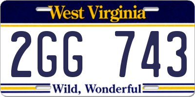 WV license plate 2GG743