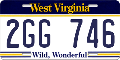 WV license plate 2GG746