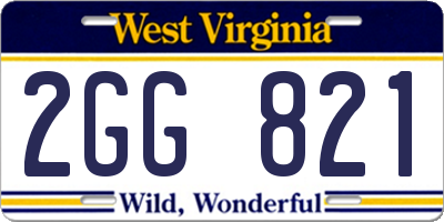 WV license plate 2GG821