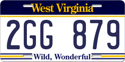 WV license plate 2GG879