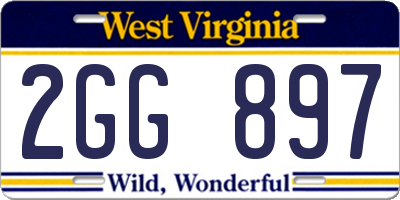 WV license plate 2GG897