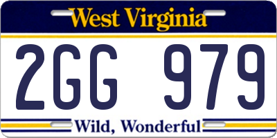 WV license plate 2GG979