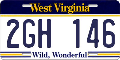 WV license plate 2GH146
