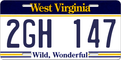 WV license plate 2GH147