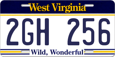 WV license plate 2GH256