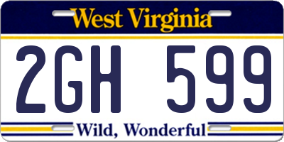 WV license plate 2GH599