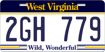 WV license plate 2GH779