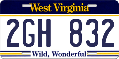 WV license plate 2GH832