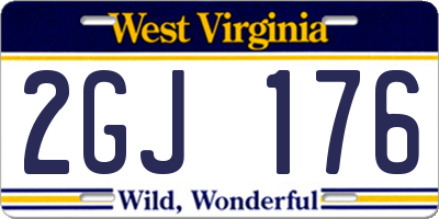 WV license plate 2GJ176