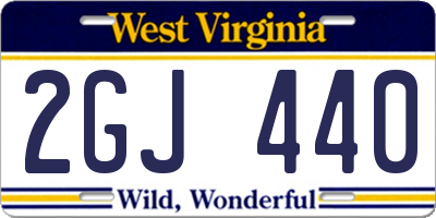 WV license plate 2GJ440