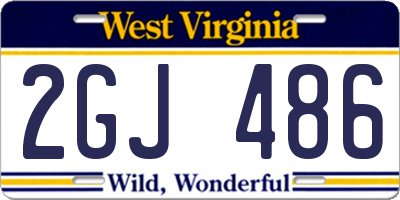 WV license plate 2GJ486
