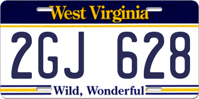 WV license plate 2GJ628