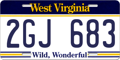 WV license plate 2GJ683