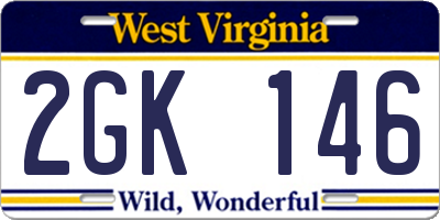 WV license plate 2GK146