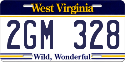 WV license plate 2GM328