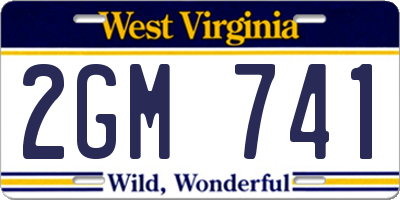 WV license plate 2GM741