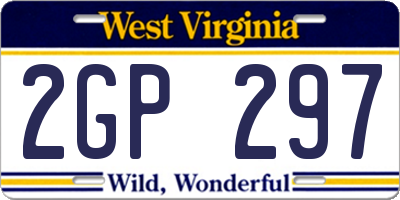 WV license plate 2GP297