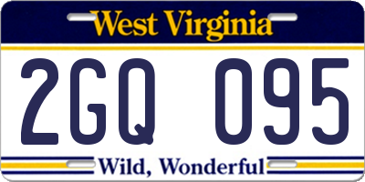 WV license plate 2GQ095
